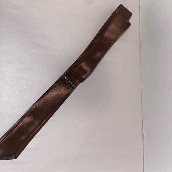 Orozorro Men Brown 109% Polyester Tie - Picture 3 of 5